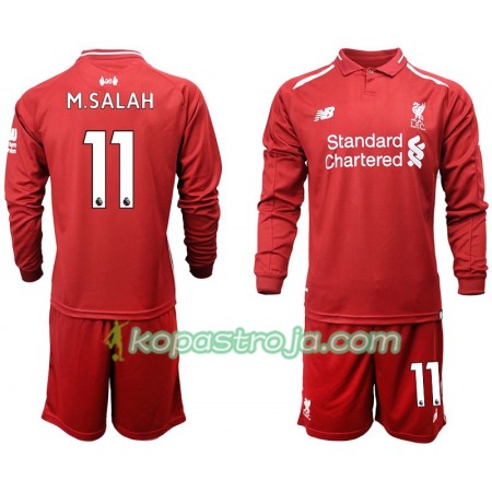 Billiga Fotbollströjor Liverpool M.SALAH 11 Barn Hemma tröja 2018/19 Långärmad